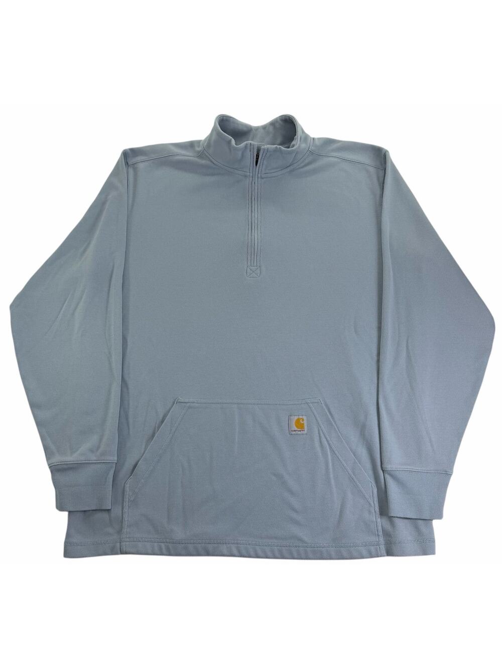 Carhartt Men's XL Relaxed Fit 1/4 Zip Thermal Pullover Blue Sweatshirt TK4428-M